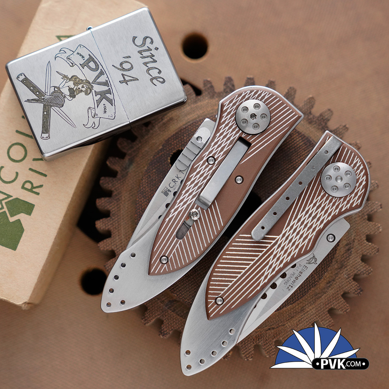 CRKT 7323 Bronze E-lock Elishewitz Automatic Conversion - PVK
