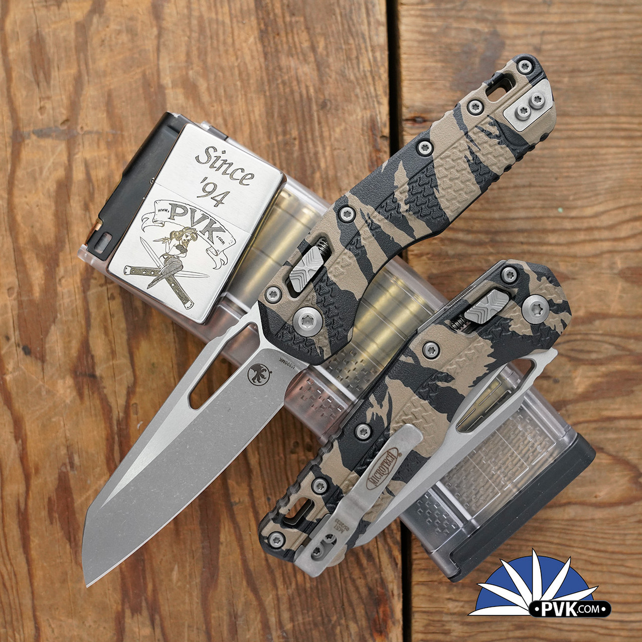 Microtech Standard Issue MSI 210T-10APPMTRC Ram-Lok Tri-Grip