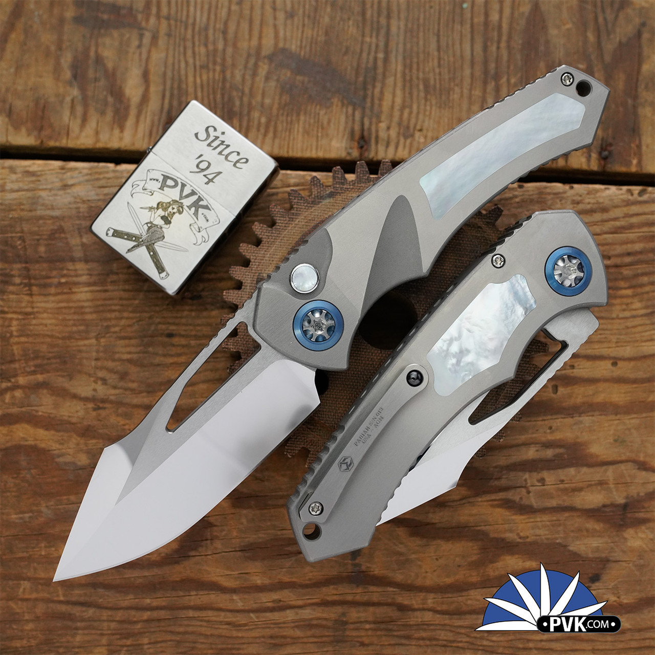 Heretic Knives Custom Pariah Manual, M390 Mirror Polished Blade