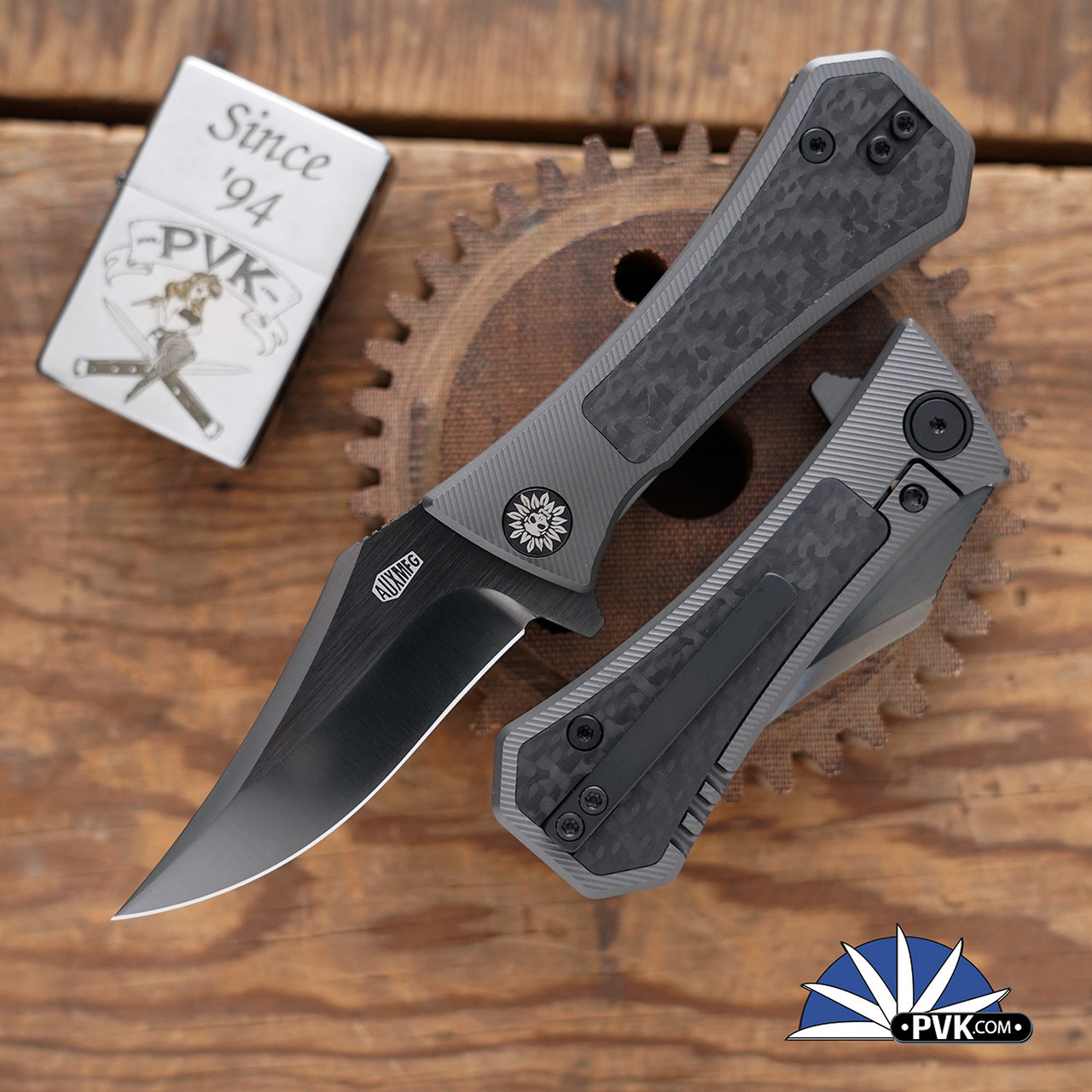 mobley works Military Box ※仕切り板がありません Auxiliary Manufacturing Pocket Bowie Frame Lock, DLC M390 Blade