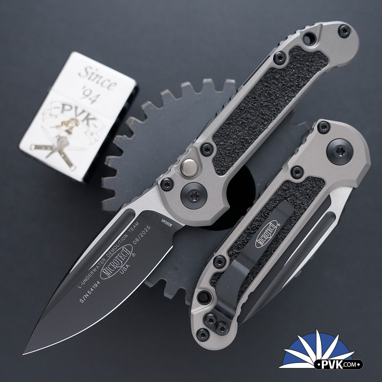Microtech LUDT Gen 3 1135-1NC Black Blade, Natural Clear Handle