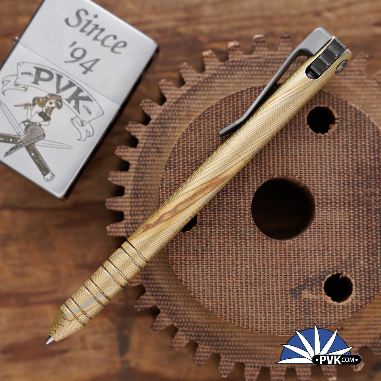 Maverick Customs Full Size FU Flipper Universal Pen Ringed Mokume