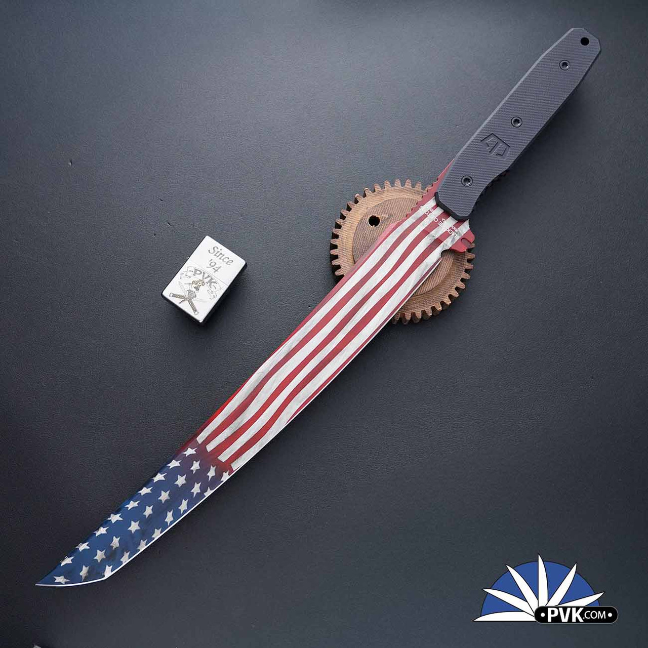 Blackside Customs Tokyo Drifter Wakizashi PSB27 Old Glory Tanto Blackside Customs Tokyo Drifter Wakizashi PSB27 Old Glory Tanto