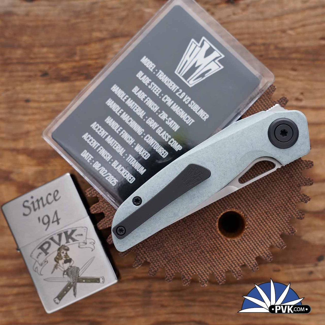 HMC Knives Transient 2.9 V3 Subliner Zir-Satin Magnacut Blade