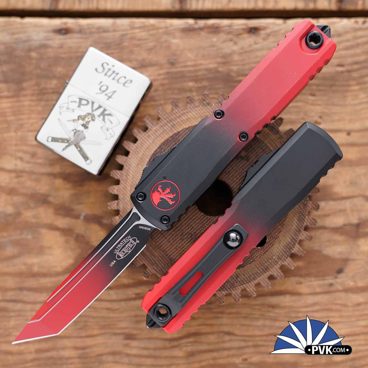 Microtech Ultratech ZBP Gen 3 1123-1FBKRD Faded Black/ Red Tanto