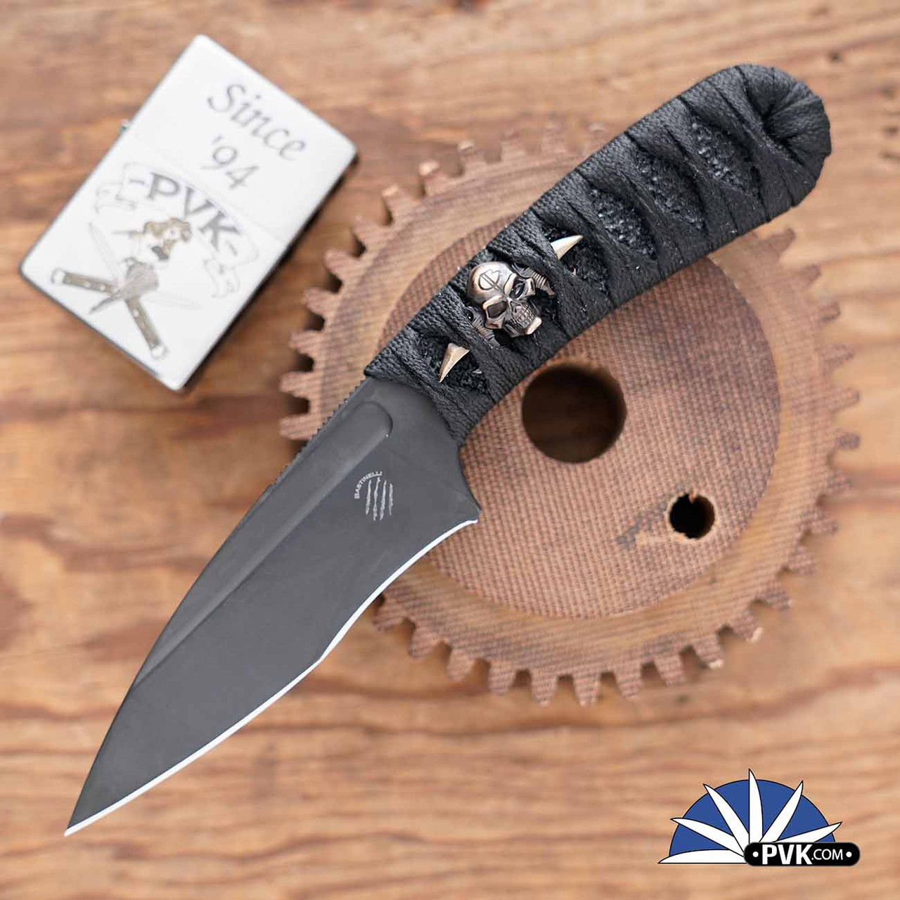 Bastinelli Creations Custom SIN Fixed Blade N690, Black Tsukamaki Bastinelli Creations Custom SIN Fixed Blade N690, Black Tsukamaki