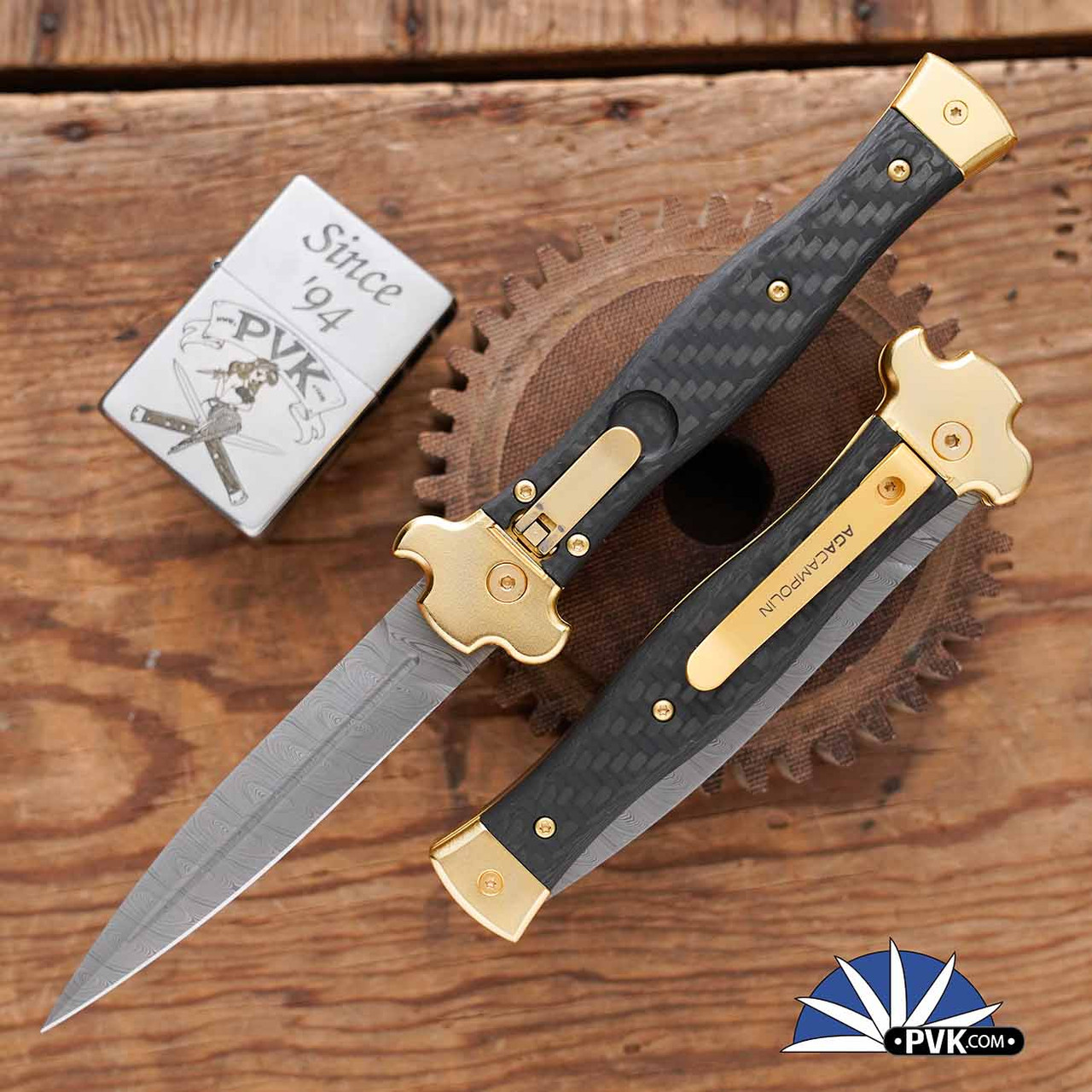 AGA Campolin ZERO Limited Edition 2025 Dense Twist Damascus Dagger