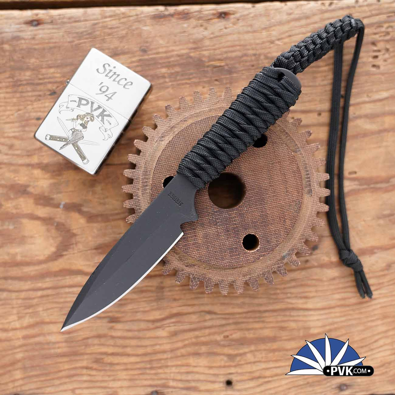 Strider Knives Fixed Blade WP, Black Coated 3V Spear Point Steel