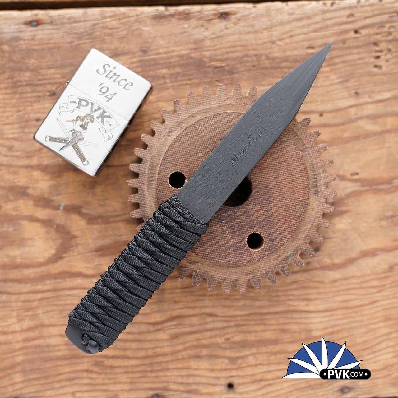 STRIDER ブラック 【美品】 Strider Knives Fixed Blade Nail, Black Coated Magnacut Steel, Cord