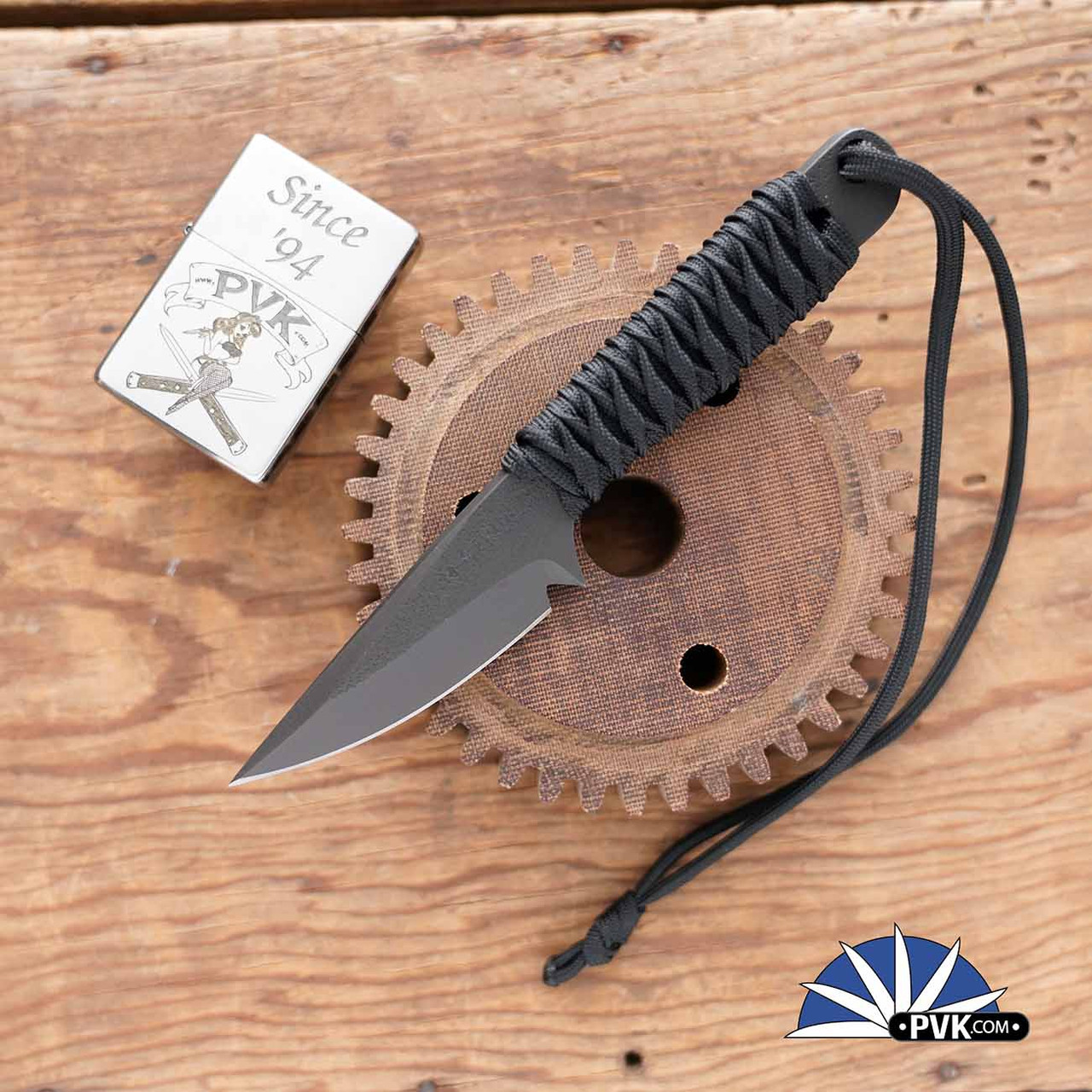 STRIDER ブラック 【美品】 Strider Knives SA Fixed Blade Black Coated Drop Point Magnacut