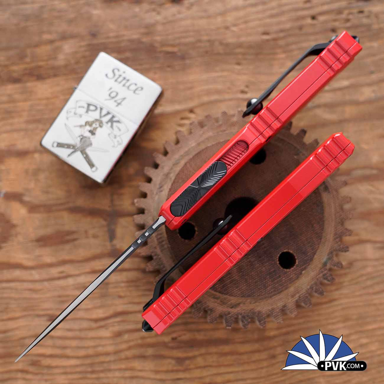 ＴＡＫＥＮ　X1 パワーハンドル　レッド/ブラック　未使用 Microtech Ultratech ZBP Gen 3 1121-1RD Single Edge Black Blade
