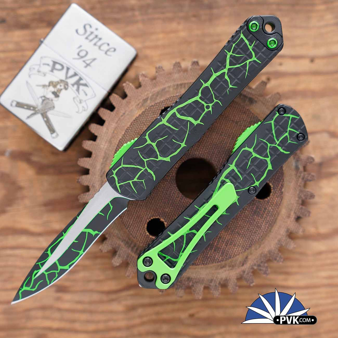 Heretic Knives Manticore-S Recurve Edge Blade, UV Toxic Magma
