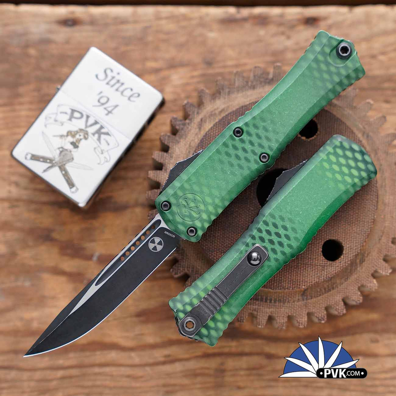 Microtech Hera II Mini 1703M-1GRX51S Single Edge Black Blade