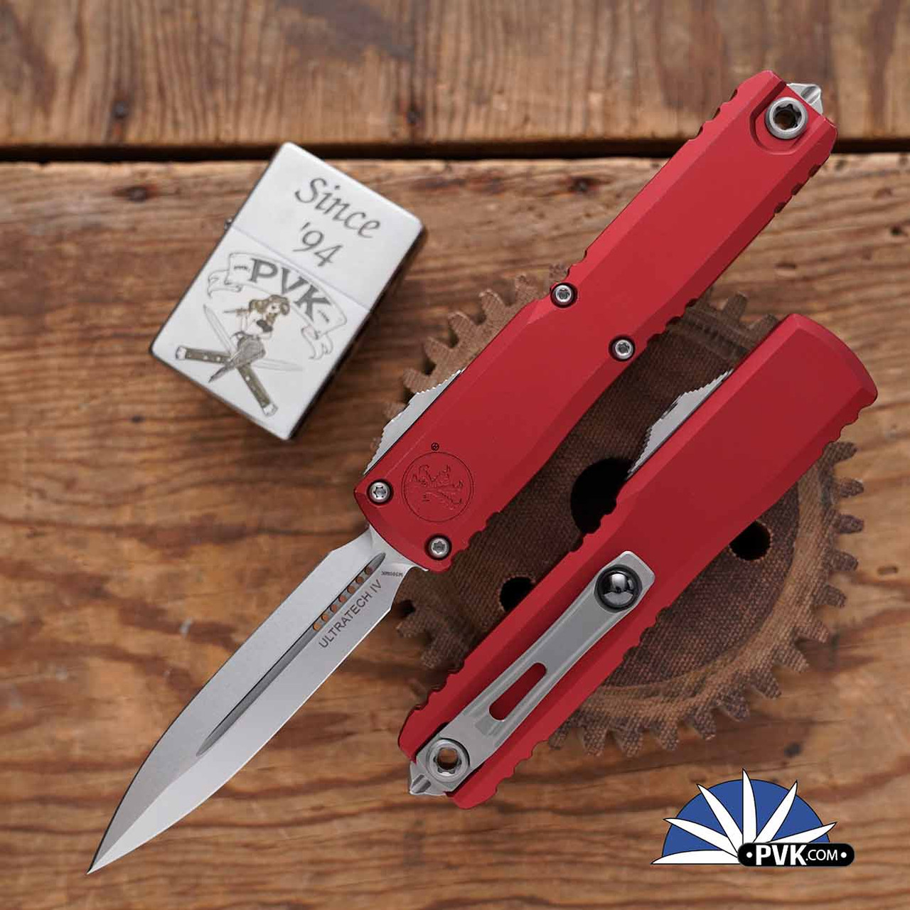 Microtech Ultratech Gen 4 11224-10RD Stonewashed Double Edge Blade