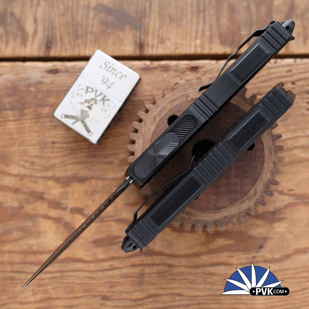 Microtech Scarab 2 Gen 3 1280-2T Double Edge Black Partial
