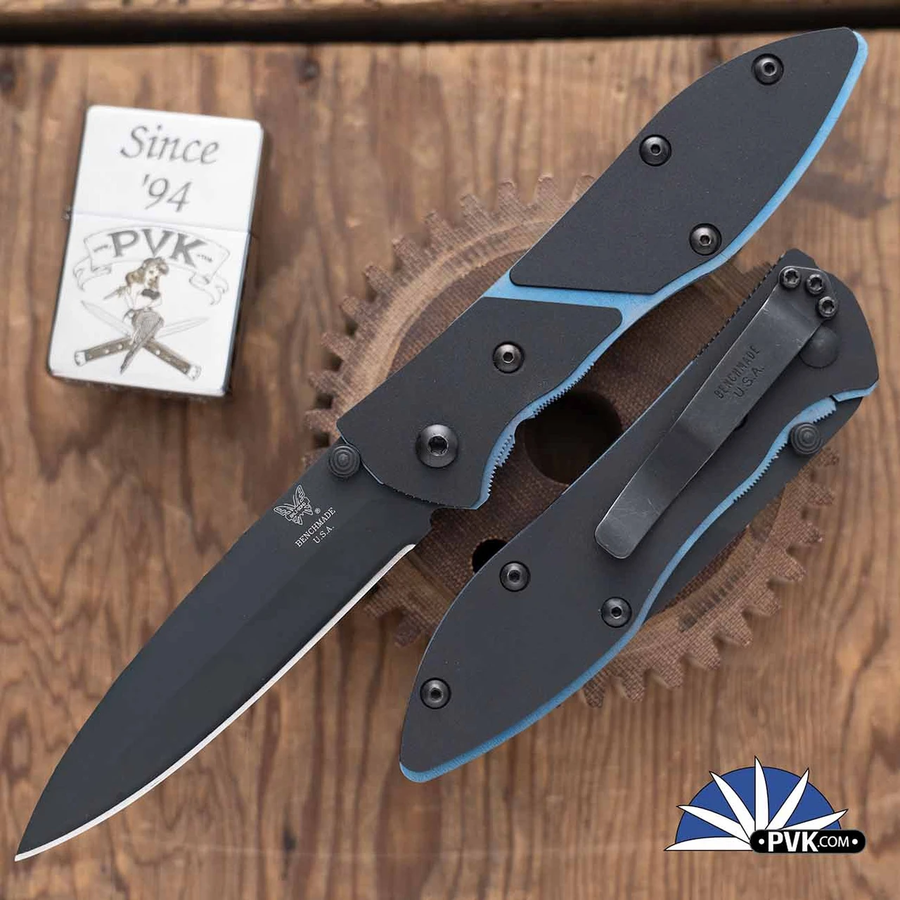 Benchmade Knives Sentinel, Plain Edge Black Coated 154CM, Titanium