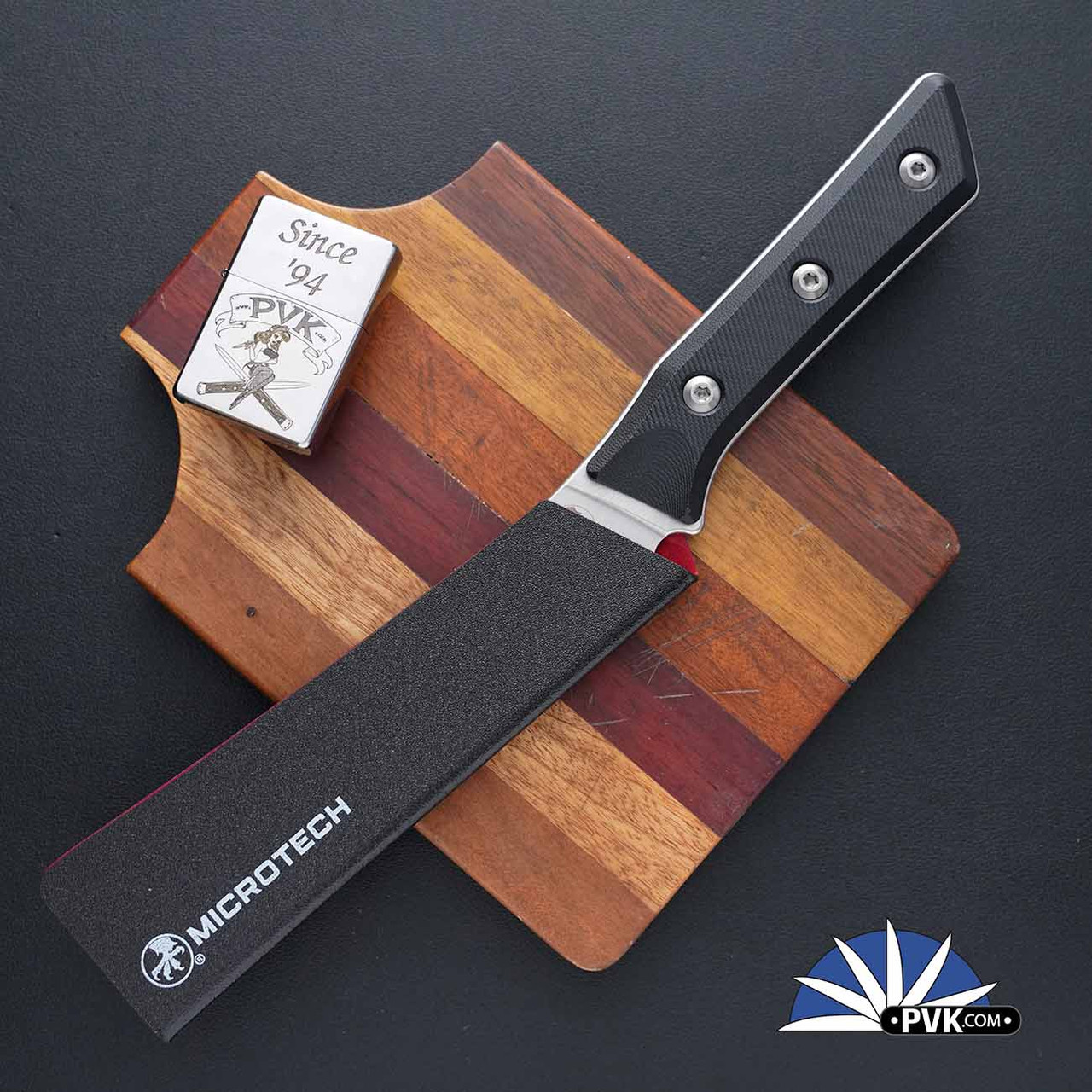 Microtech Kitchen Microtech Kitchen Boning Knife 3100-10BK Stonewashed Blade, Black G10 - PVK