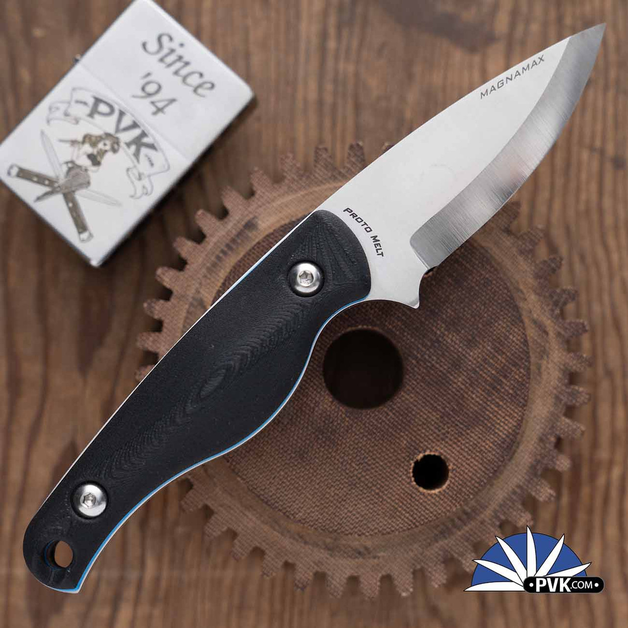 Creely Blades Minnow, Magnacut Clip Point Blade, Black 3D Printed