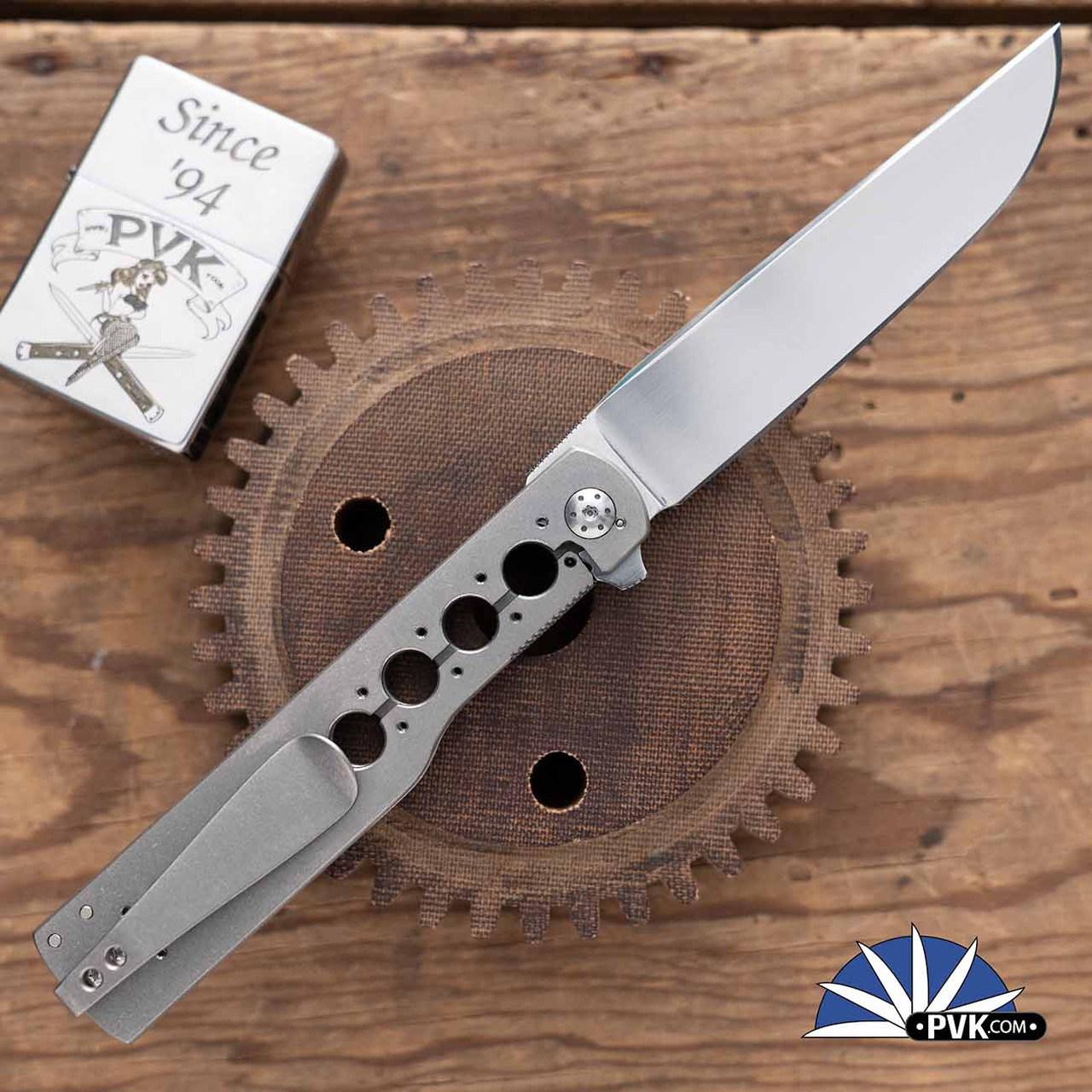 Brad Zinker Straight Gunstock Trapper Flipper, Satin CPM-154