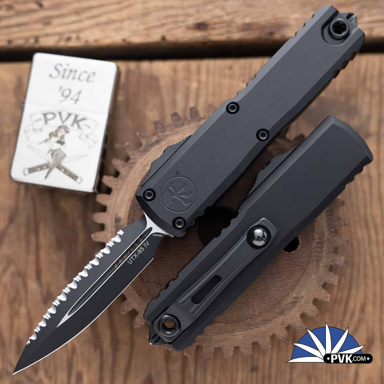 Microtech UTX-85 Gen 4 D/E 12324-3T Full Serrated Double Edge