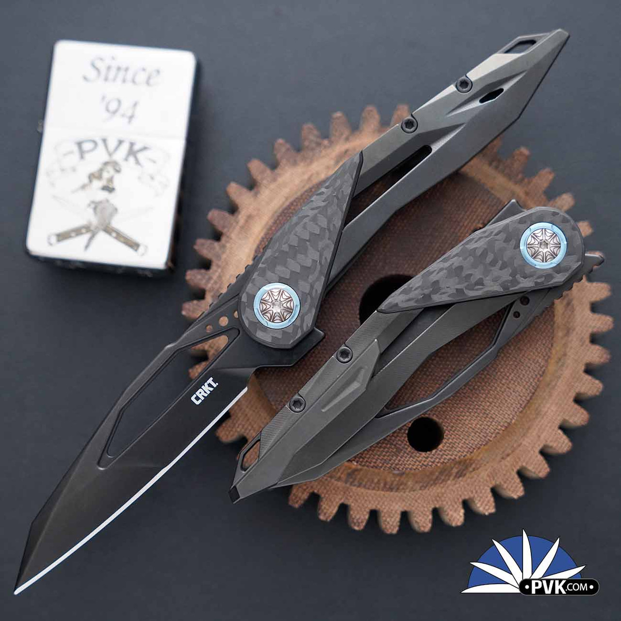 CRKT 5704 Princeton Wong Design Nucleus, Blackwashed CPM-Magnacut
