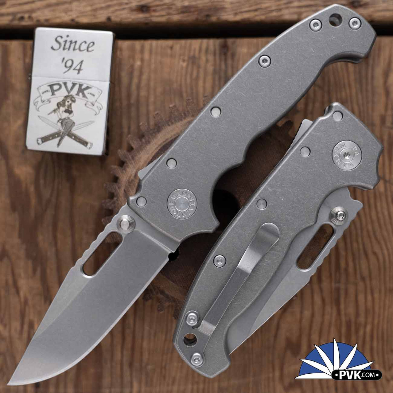 Demko Knives MG AD20 Shark-Lock Magnacut Clip Point Blade, Smooth