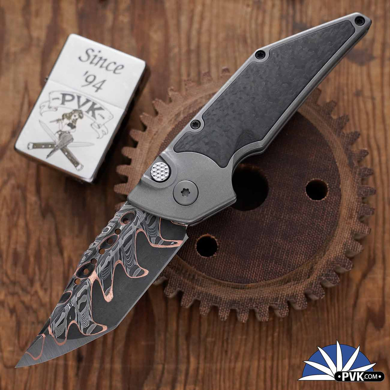 Hypercut Manufacturing Dharma, Tumbled S35VN Blade, Titanium