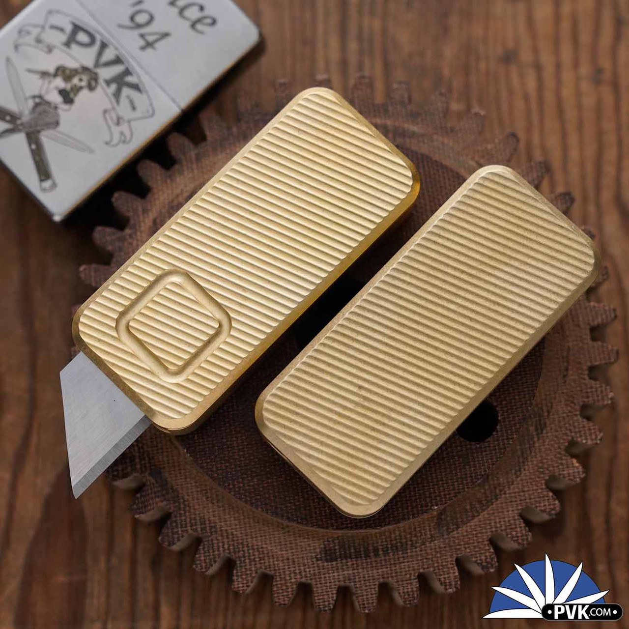 Rivery Manufacturing Zero, File Pattern Brass With Lanyard Hole - PVK