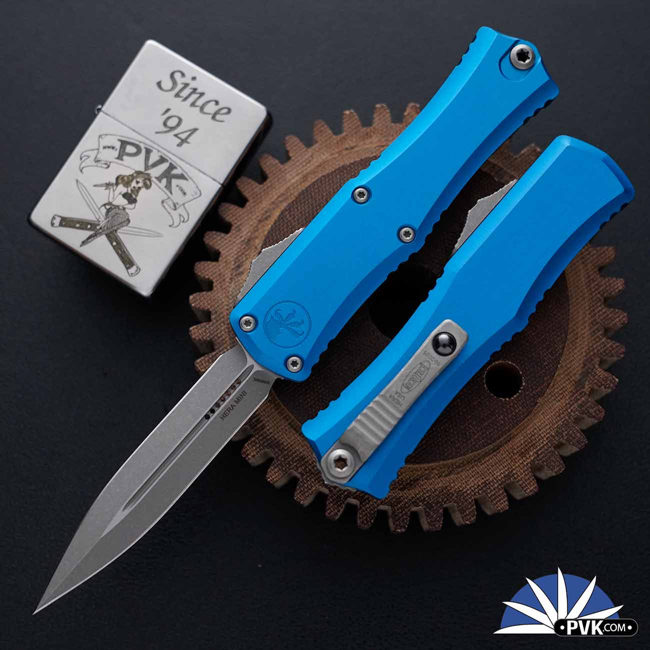 Microtech Hera II Mini 1702M-10APBL Double Edge Apocalyptic Blade