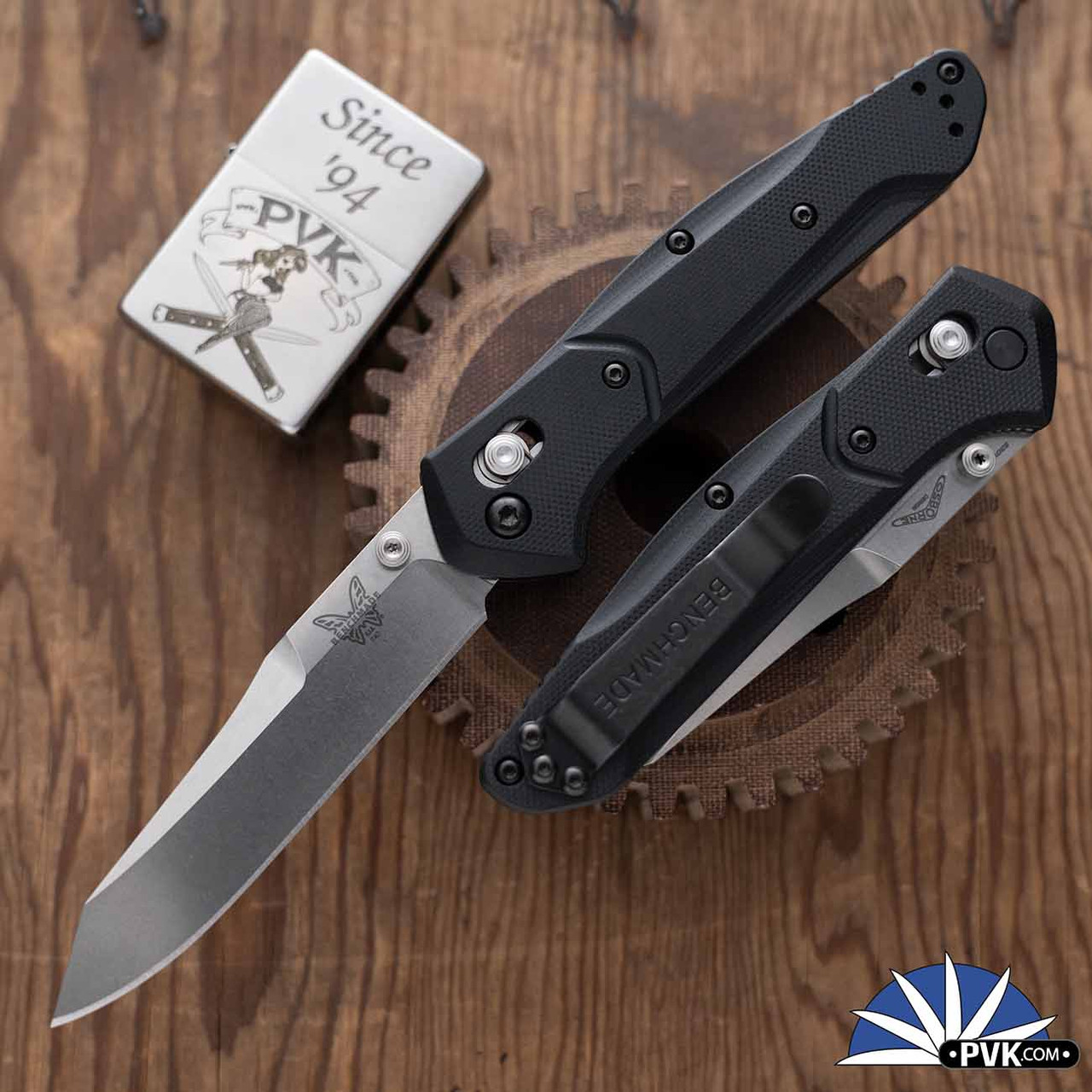 Benchmade 940-2 Osborne, Satin CPM-S30V Blade, Black G10 Handles - PVK
