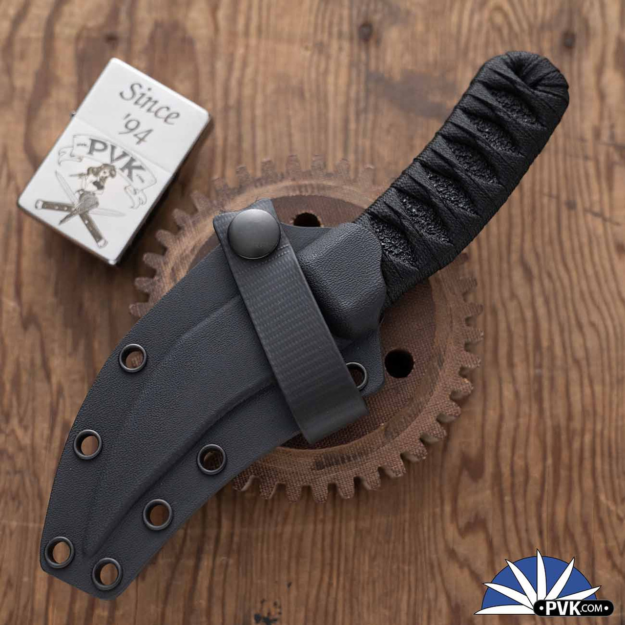 Bastinelli Creations DBS, Satin SanMai VG10 Blade, Black Tsukamaki