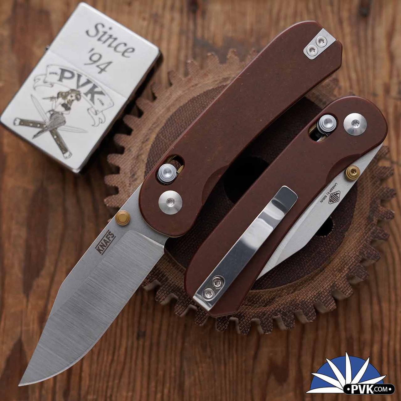 小物 At last STOLE Knafs Lander 3 Clutch Lock, S35VN Stonewash Clip Point Blade