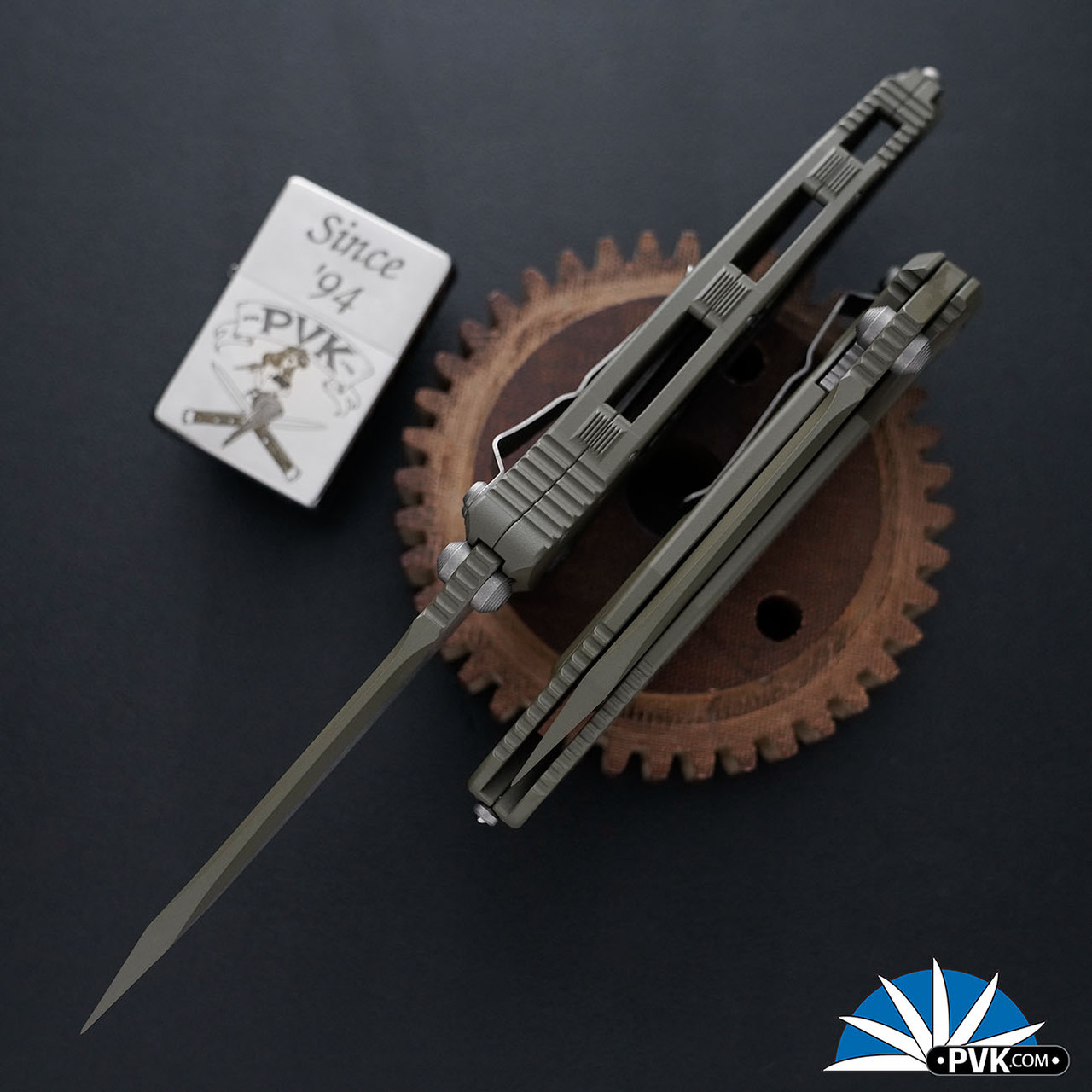 Microtech SOCOM Elite 161-1MG-C21Z13, Tanto Blade, Moss Green