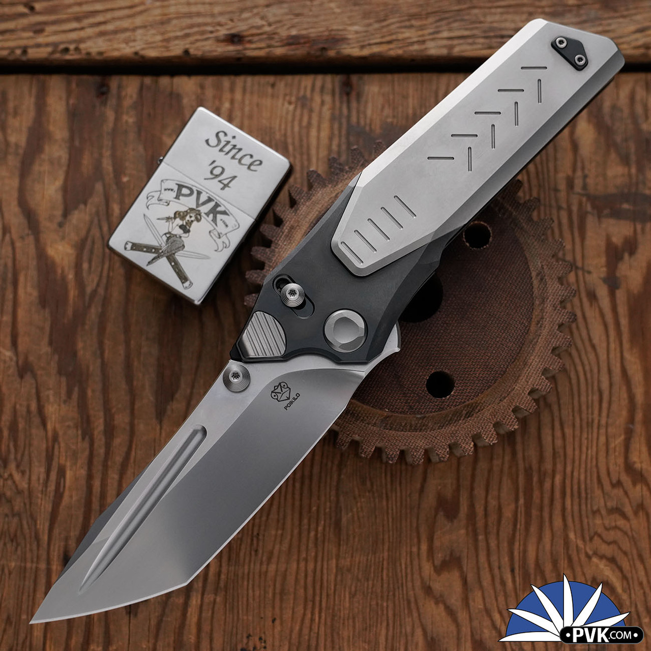 Poikilo Blade X TAS Knives Cyberzuka S1 B, Pearlescent Stonewashed