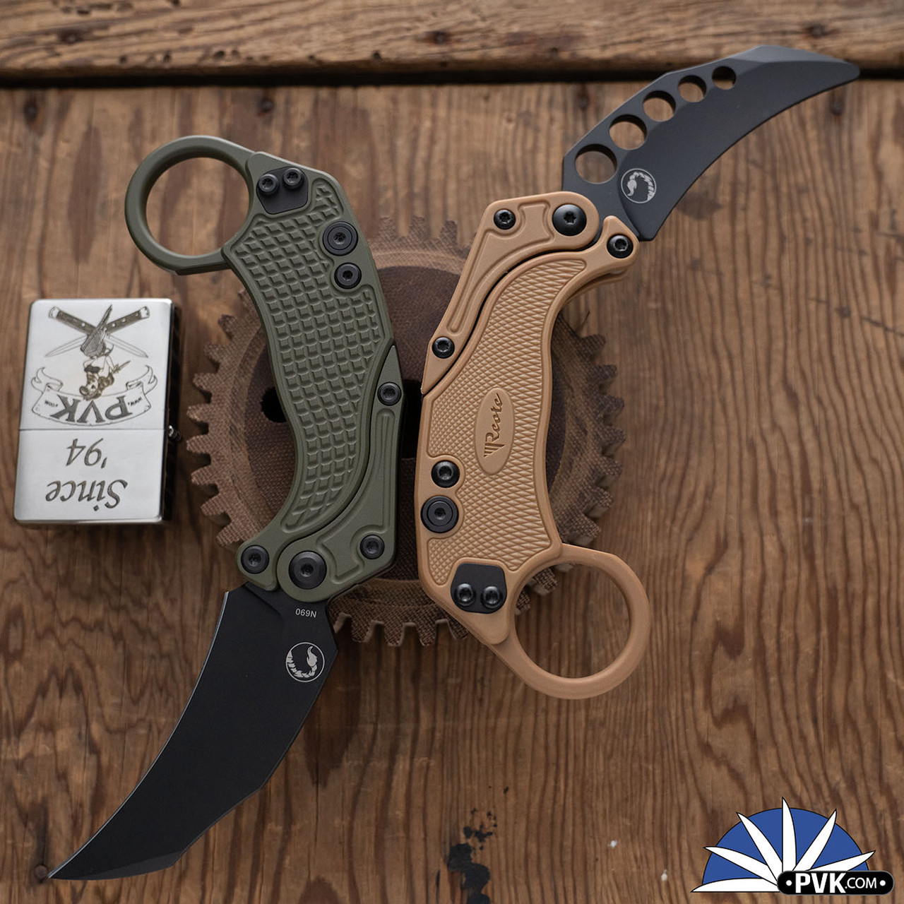 Reate EXO-K Gravity Karambit, PVD N690, Ceramic Coated Green