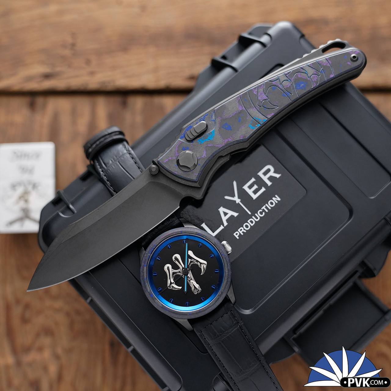 Hawk Knives/ Layer Watch Collaboration Talon Set, DLC M390 Blade
