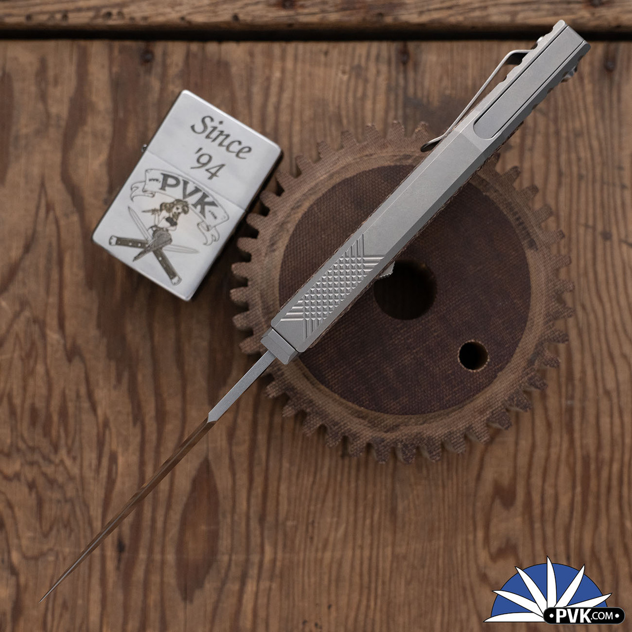 ブレイド　シュレッダーグレイブ　レプリカ Reate EXO-OG Gravity Knife, Satin Double Edge Blade, Bead Blast