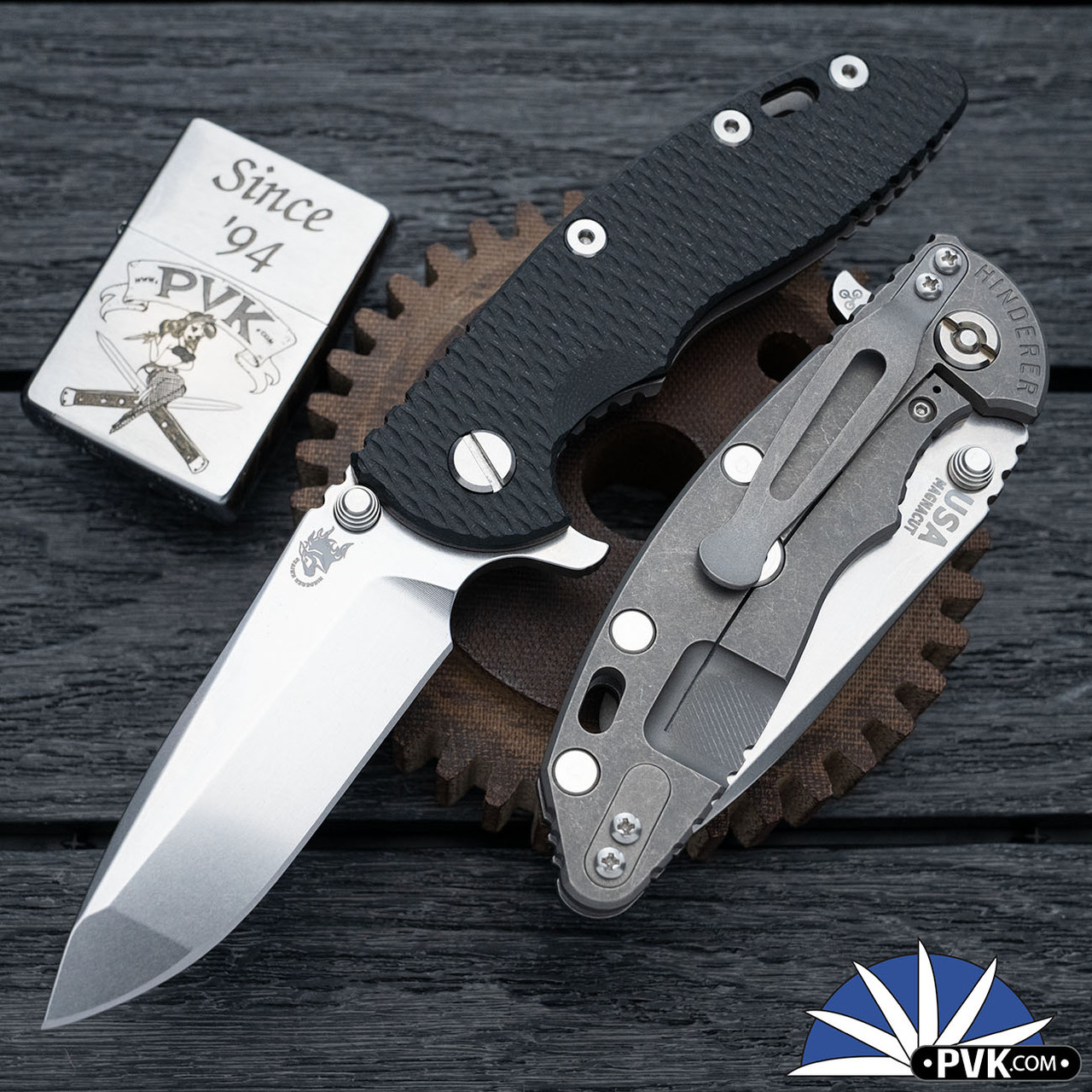 Hinderer XM-18 3.25″ Spanto Stonewashed Magnacut Blade, Working