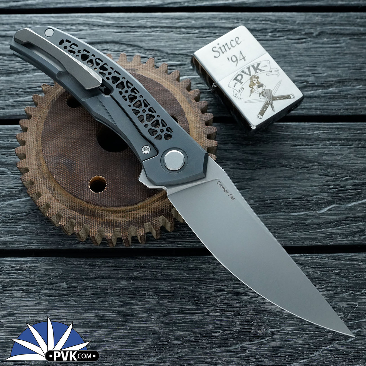 Shirogorov Knives Ursis Quantum, Stonewashed Cromax PM Blade