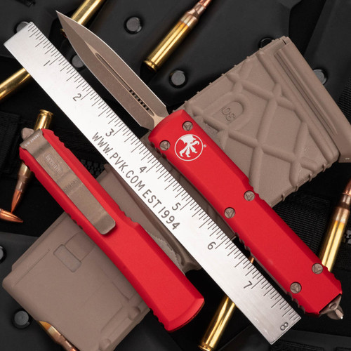 Microtech UTX-85 232-13APRD Double Edge Apocalyptic Bronze Blade