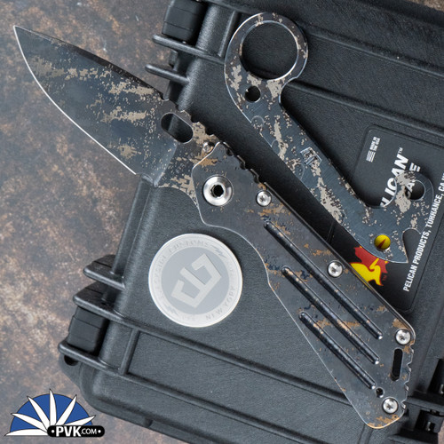 Blackside Customs/Strider Knives Collab SMF, Tbot , Combat Club Coin, Black Label Finish Pelican Kit