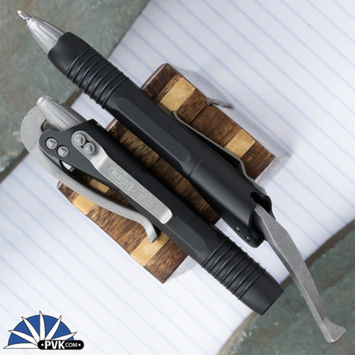 Microtech Siphon II Pen 401-SS-BKBZAP Stainless Steel Black
