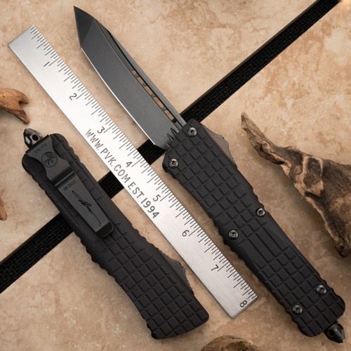 Microtech Combat Troodon - 144-1CT-DSH Delta DLC Stonewash Tanto Shadow