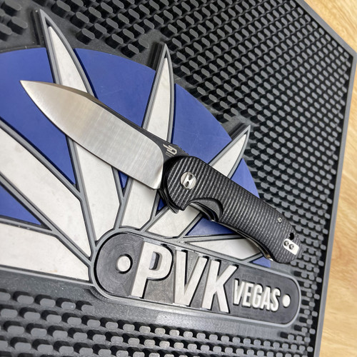 Bestech Knives BG17A-2  Torpedo Flipper Knife D2 Two-Tone Satin/Black Blade, Black G10 Handles, Liner Lock