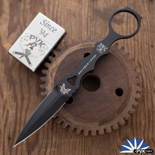 Benchmade SOCP Dagger Fixed Blade,  Black 440C