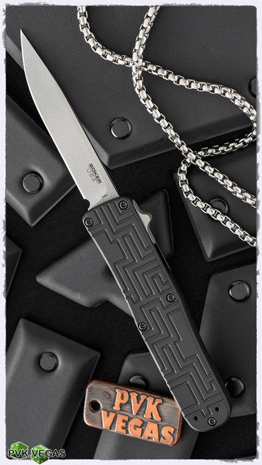 Boker Plus USA/Hogue OTF, 154CM Stonewashed Blade, Black Aluminum Chassis