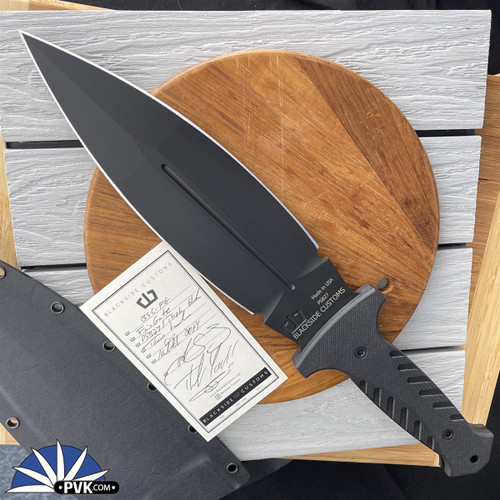 Blackside Customs Fairgate PSB27 Double Edge Blade , Black G10 Scales