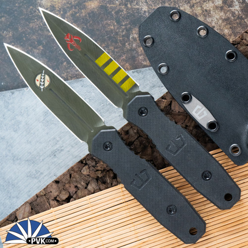 Blackside Customs P7SDM, Bounty Hunter Finished Magnacut, Black G10 Scales, Black Kydex Sheath