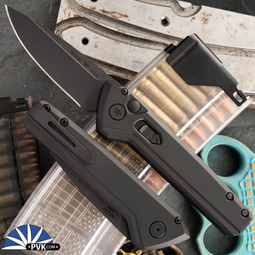 Buck 838 Deploy Blackout Auto Black Blade, Black Handle 0838BKS