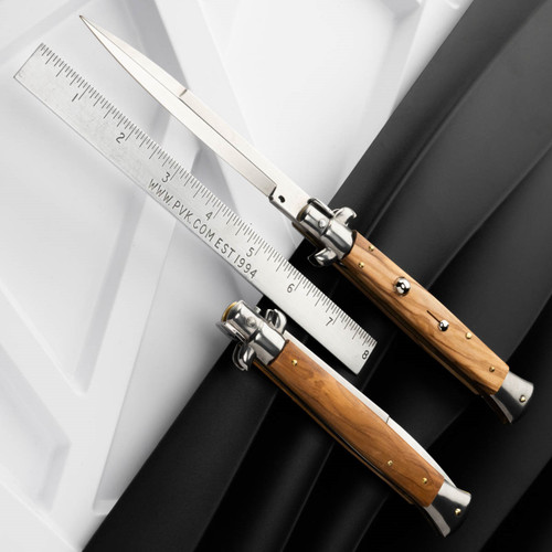 Frank B Italian Stiletto 11" Bayonet Blade Olive Wood
